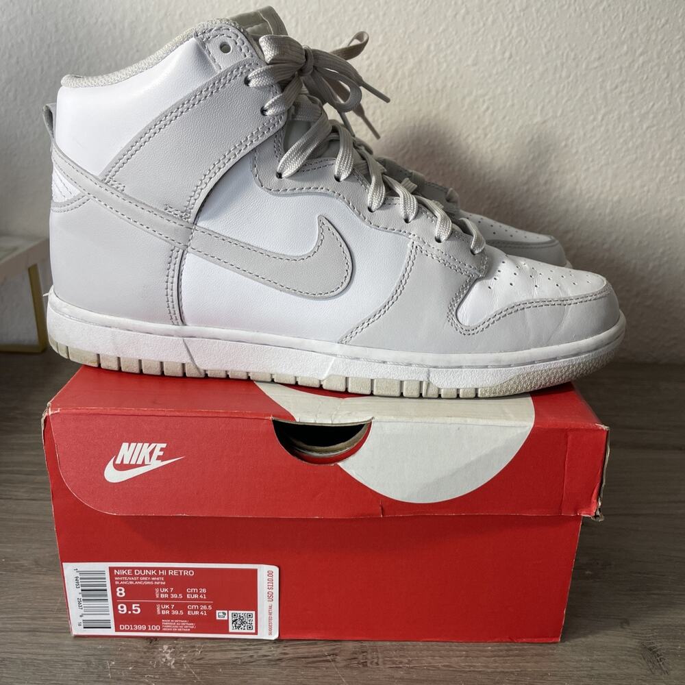 Size 8 - Nike Dunk High Vast Grey DD1399-100